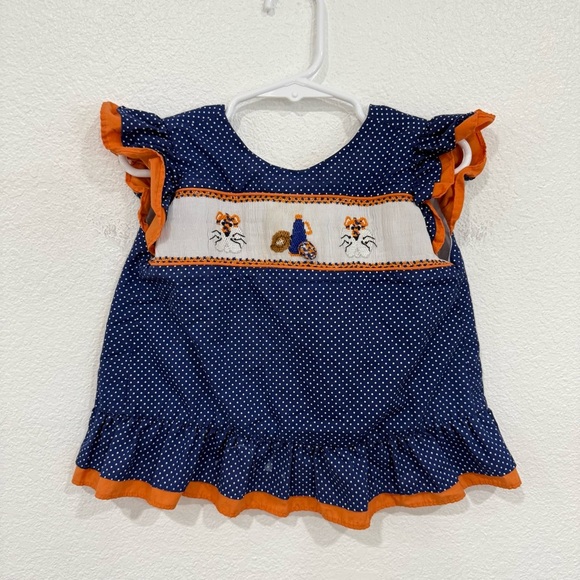 Auburn Tigers Football Smocked Toddler Girls Top Size 2T - Picture 1 of 4